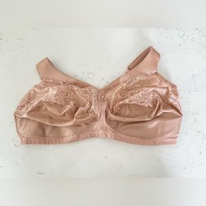 Glamorise Beige Nude Full Figure Bra Size 48h Nwot - Gem